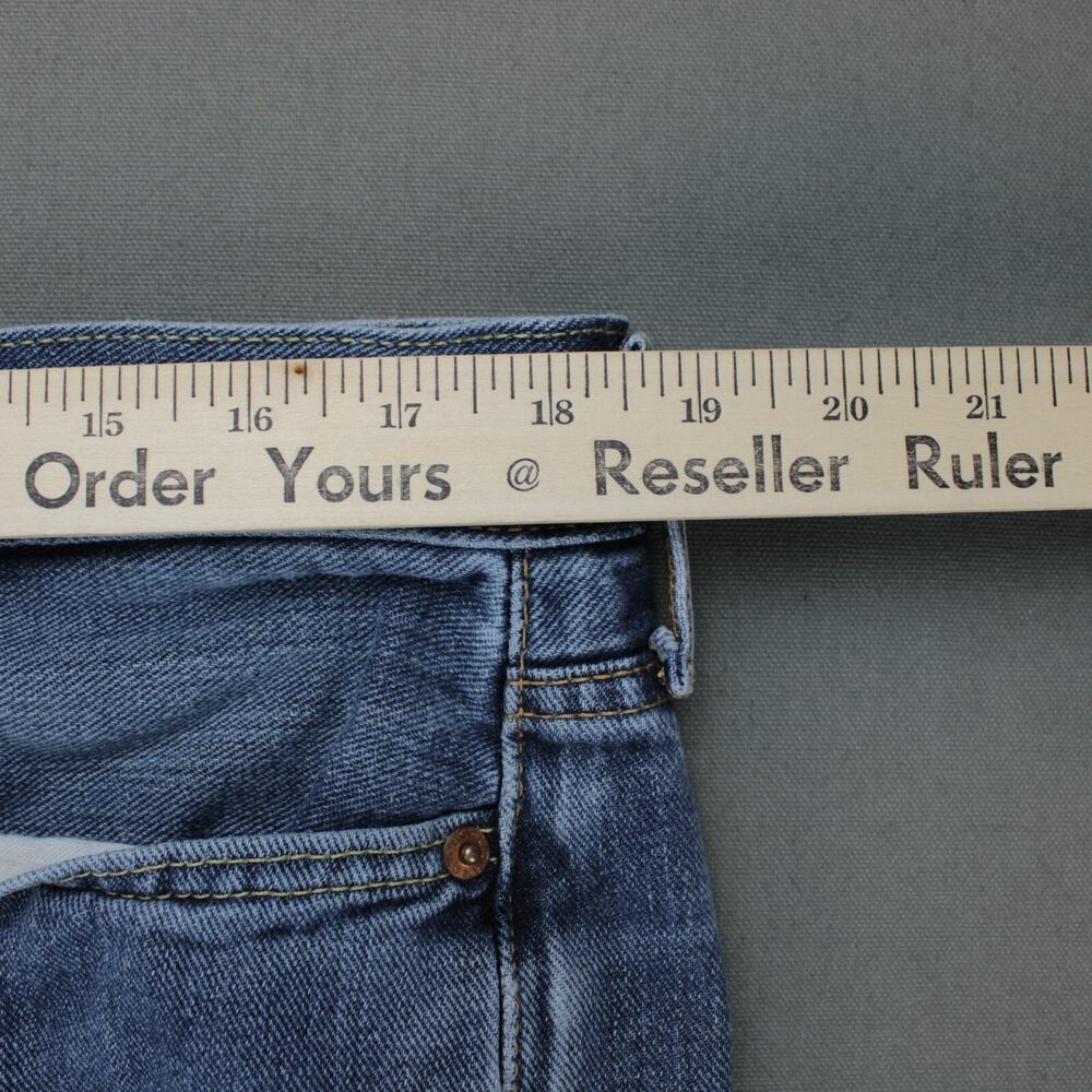 Levis 514 Jeans Distressed Straight Leg Mens 36x32 Blue - Picture 4 of 11